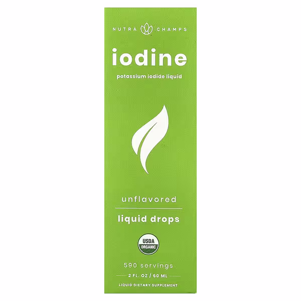 NutraChamps, Iodine Liquid Drops, Unflavored, 2 fl oz (60 ml)
