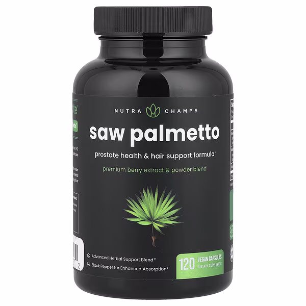 NutraChamps, Saw Palmetto, 120 Vegan Capsules