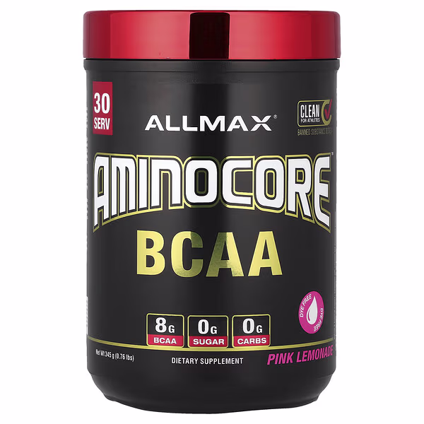 ALLMAX, AMINOCORE™ BCAA, Pink Lemonade, 0.76 lbs (345 g)