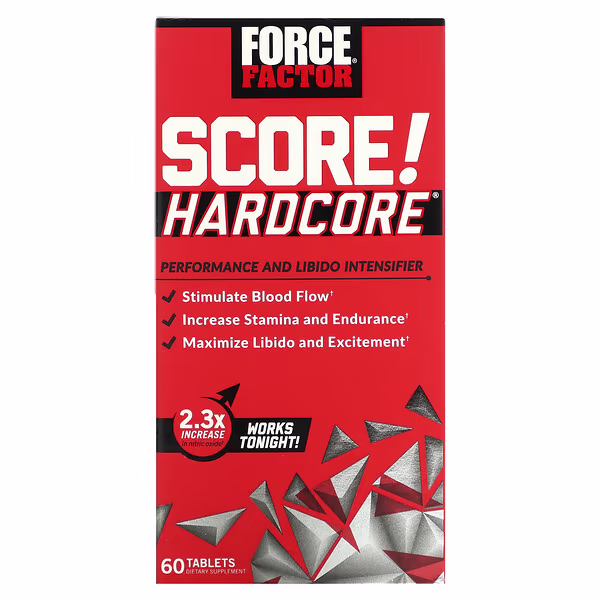 Force Factor, SCORE! Hardcore®, Performance and Libido Intensifier, 60 Tablets