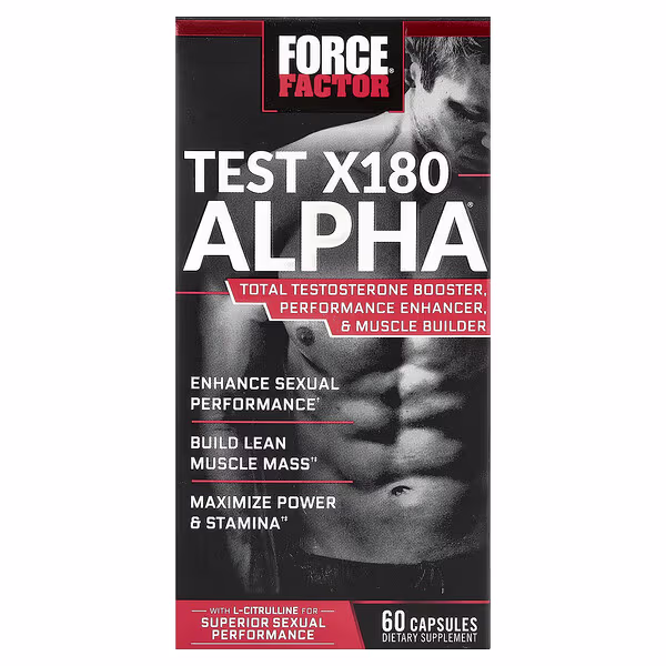 Force Factor, Test X180 Alpha®, 60 Capsules