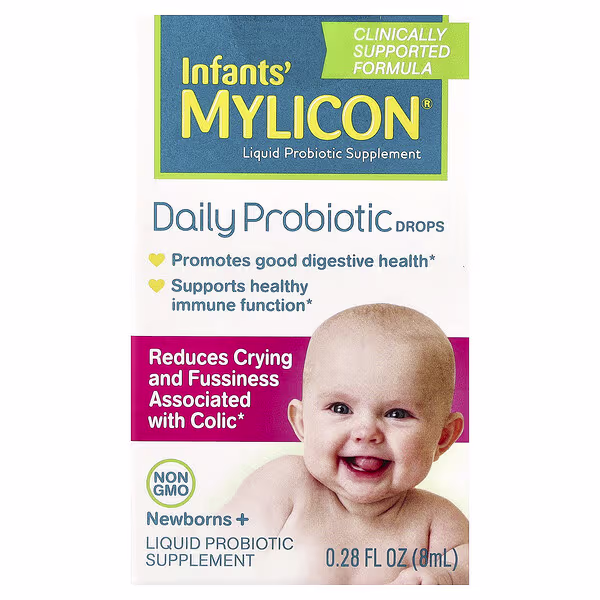 Mylicon, Infants, Daily Probiotic Drops, Newborns+, 0.28 fl oz (8 ml)