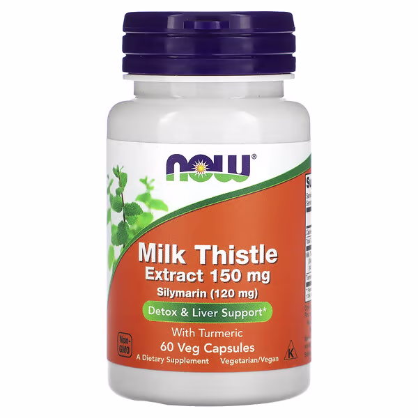 NOW Foods, Milk Thistle Extract with Turmeric, 60 Veg Capsules
