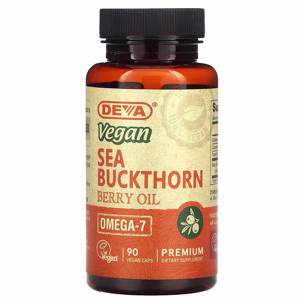 Deva, Vegan Sea Buckthorn Berry Oil, 90 Vegan Caps (500 mg per Capsule)