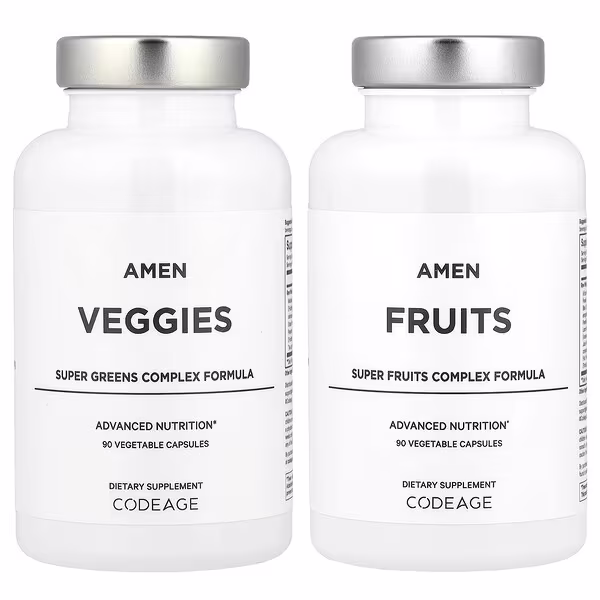 Codeage, Amen, Fruits & Veggies, 2 Bottles, 90 Vegetable Capsules Each