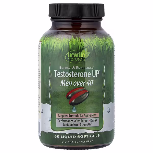 Irwin Naturals, Testosterone UP® Men Over 40, 60 Liquid Soft-Gels