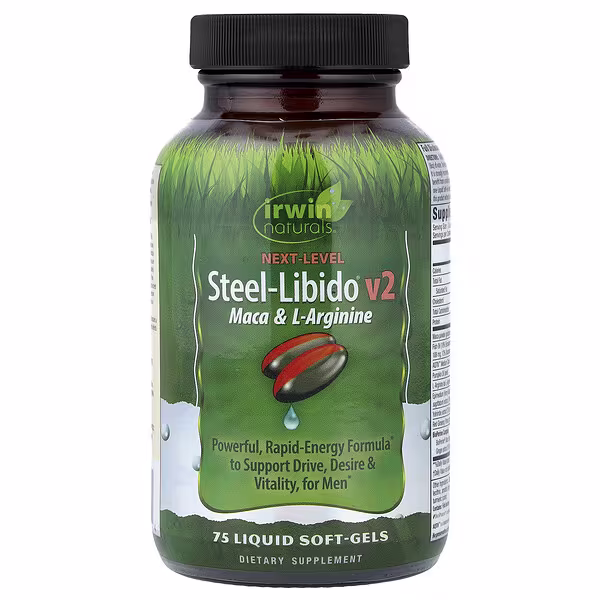 Irwin Naturals, Steel-Libido® V2, Maca & L-Arginine, 75 Liquid Soft-Gels