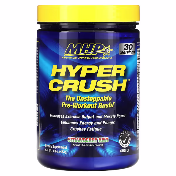 MHP, Hyper Crush, Pre-Workout, Strawberry Kiwi, 1 lbs (453 g)