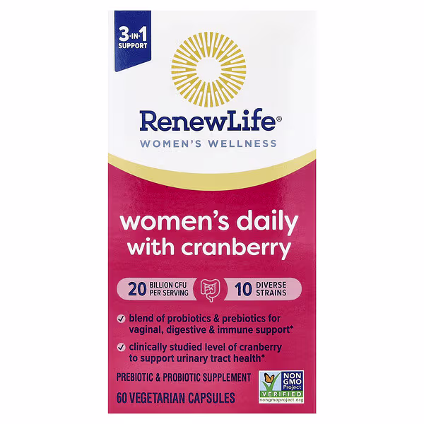 Renew Life, Women's Daily with Cranberry, 60 Vegetarian Capsules