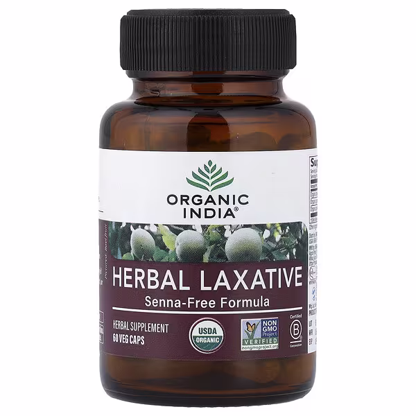 Organic India, Herbal Laxative, Senna-Free Formula, 60 Veg Caps