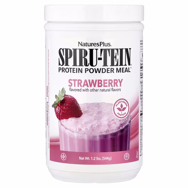 NaturesPlus, Spiru-Tein®, Protein Powder Meal, Strawberry, 1.2 lbs (544 g)