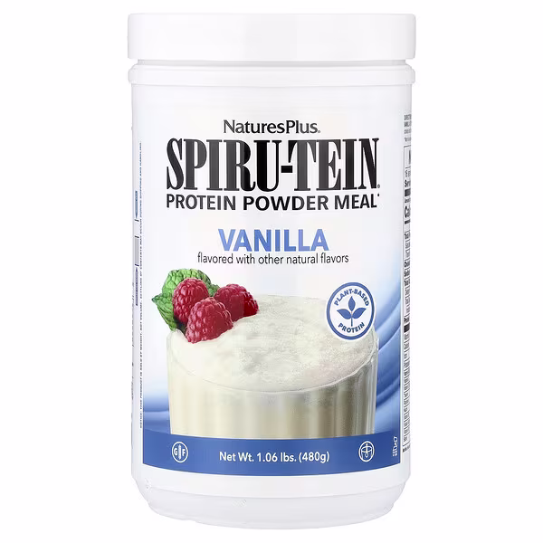 NaturesPlus, Spiru-Tein®, Protein Powder Meal, Vanilla, 1.06 lbs (480 g)