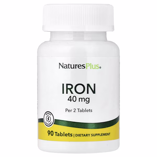 NaturesPlus, Iron, 90 Tablets (20 mg per Tablet)