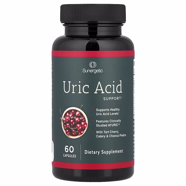 Sunergetic, Uric Acid Support, 60 Capsules