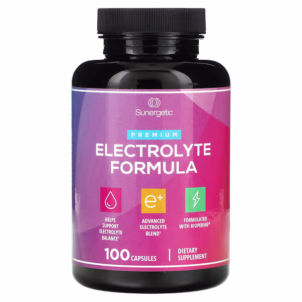Sunergetic, Premium Electrolyte Formula, 100 Capsules