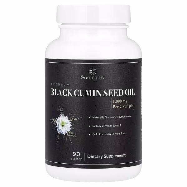 Sunergetic, Premium Black Cumin Seed Oil, 90 Softgels (500 mg per Softgel)