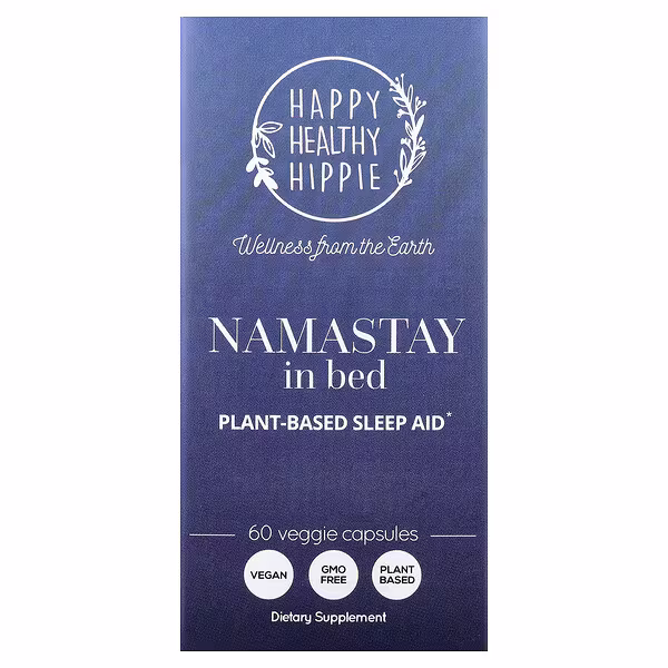 Happy Healthy Hippie, Namastay in Bed, Plant-Based Sleep Aid, 60 Veggie Capsules