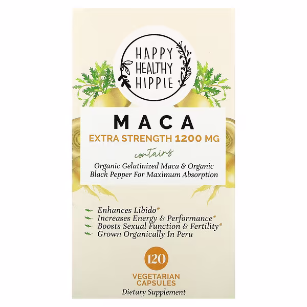 Happy Healthy Hippie, Maca, 120 Vegetarian Capsules