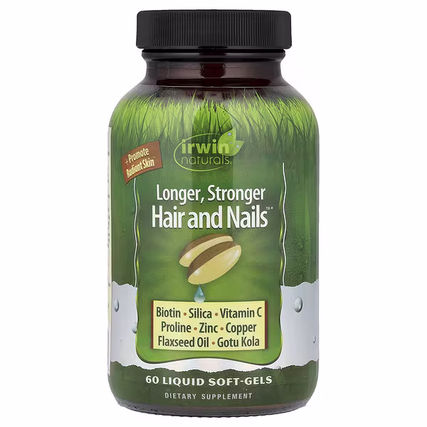 Irwin Naturals, Longer, Stronger Hair and Nails™, 60 Liquid Soft-Gels