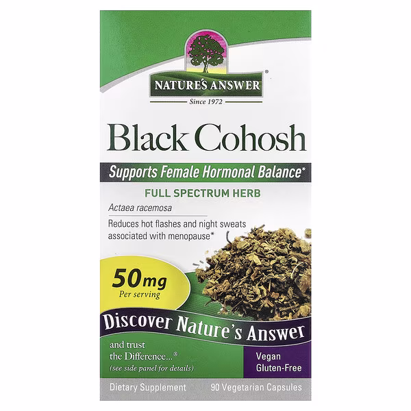 Nature's Answer, Black Cohosh, Full Spectrum Herb, 50 mg, 90 Vegetarian Capsules