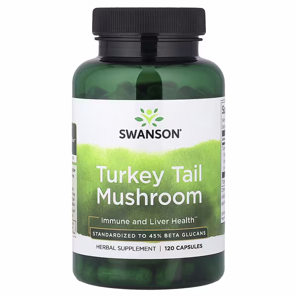 Swanson, Turkey Tail Mushroom, 120 Capsules (500 mg per Capsule)