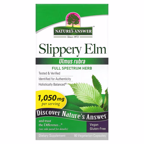 Nature's Answer, Slippery Elm, 90 Vegetarian Capsules (350 mg per Capsule)
