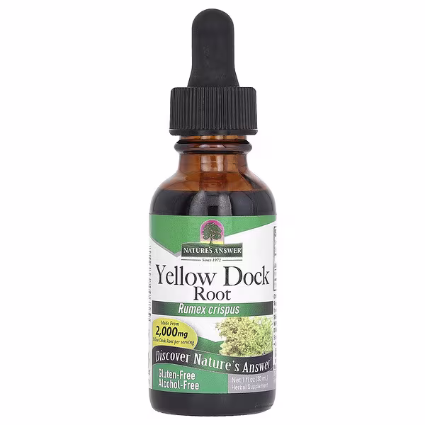Nature's Answer, Yellow Dock Root, Alcohol-Free, 500 mg, 1 fl oz (30 ml)