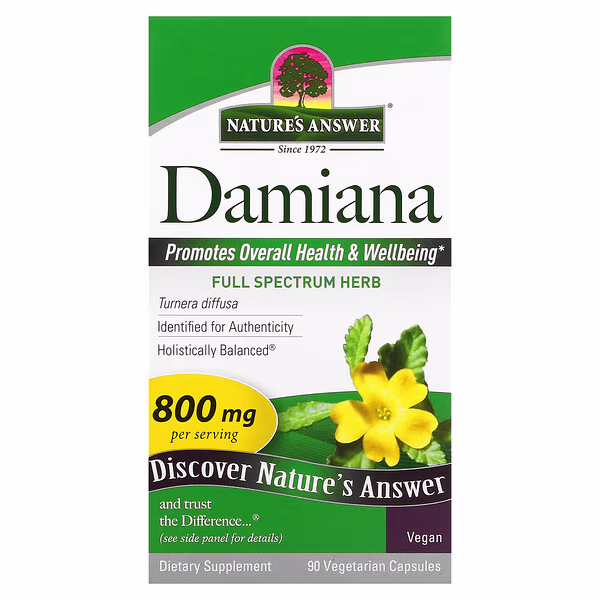 Nature's Answer, Damiana, 90 Vegetarian Capsules (400 mg per Capsule)