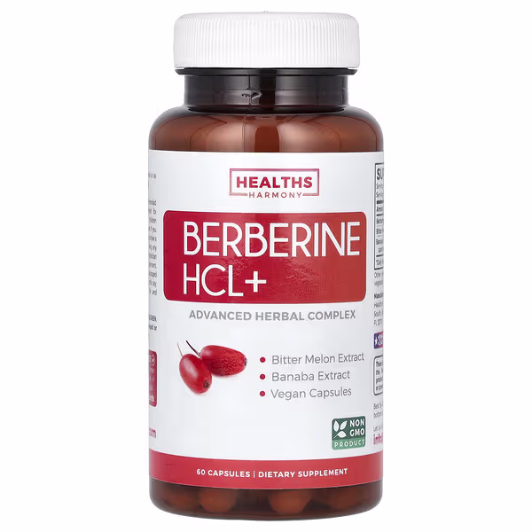 Healths Harmony, Berberine HCL+, 60 Capsules