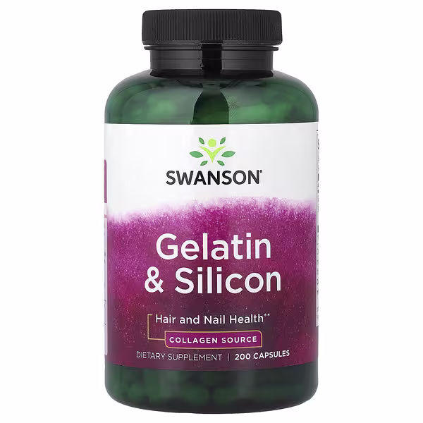 Swanson, Gelatin & Silicon, 200 Capsules