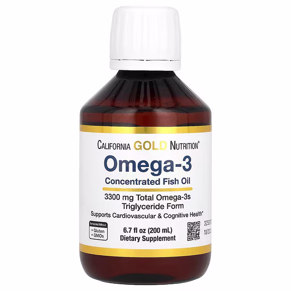 California Gold Nutrition, Norwegian Extra Strength Oslomega® Omega 3 Fish Oil, Natural Lemon, 6.7 fl oz (200 ml)