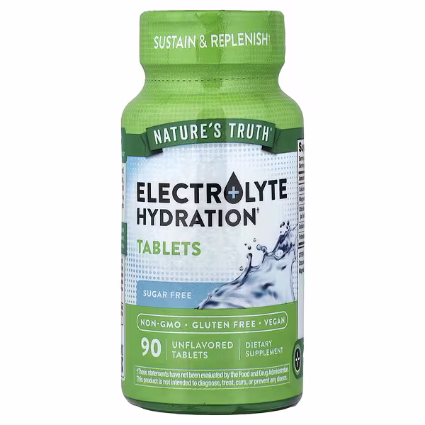 Nature's Truth, Electrolyte Hydration, Unflavored, 90 Tablets