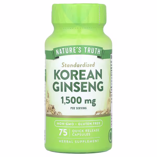 Nature's Truth, Korean Ginseng, 75 Quick Release Capsules (500 mg per Capsule)