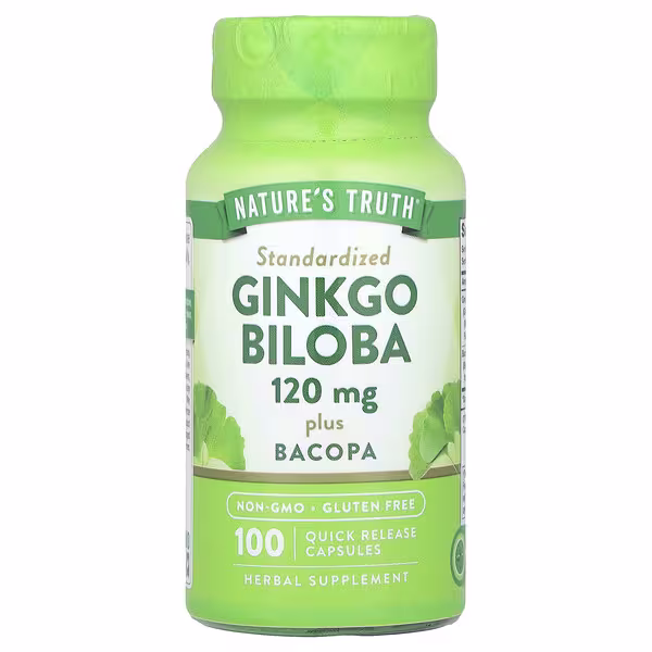 Nature's Truth, Ginkgo Biloba Plus Bacopa, 120 mg, 100 Quick Release Capsules