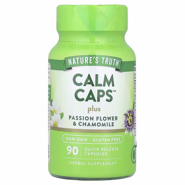 Nature's Truth, Calm Caps™ Plus Passion Flower & Chamomile, 90 Quick Release Capsules