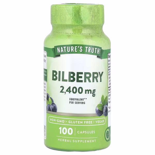 Nature's Truth, Bilberry, 100 Capsules (1,200 mg per Capsule)