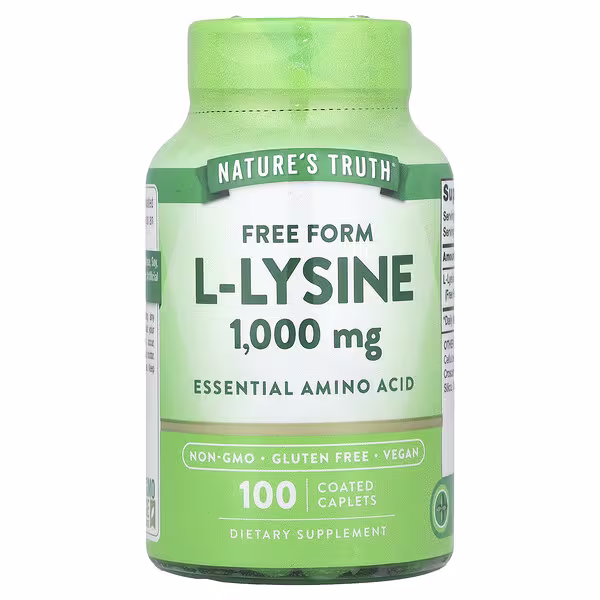 Nature's Truth, L-Lysine, 1,000 mg, 100 Coated Caplets