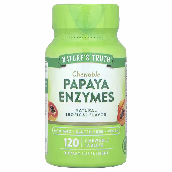Nature's Truth, Chewable Papaya Enzymes, Natural Tropical, 120 Chewable Tablets