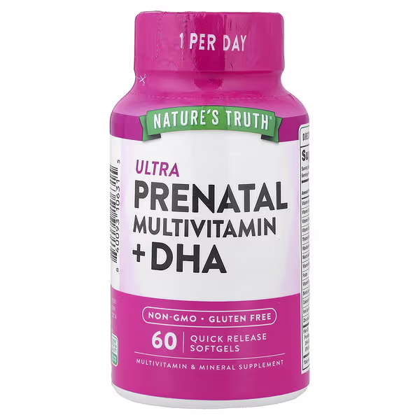 Nature's Truth, Ultra Prenatal Multivitamin + DHA, 60 Quick Release Softgels