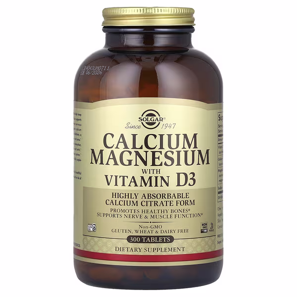 Solgar, Calcium Magnesium with Vitamin D3, 300 Tablets