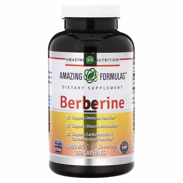 Amazing Nutrition, Berberine, 360 Capsules (500 mg per Capsule)