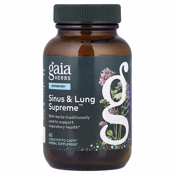 Gaia Herbs, Sinus & Lung Supreme™, 60 Liquid Phyto-Caps®