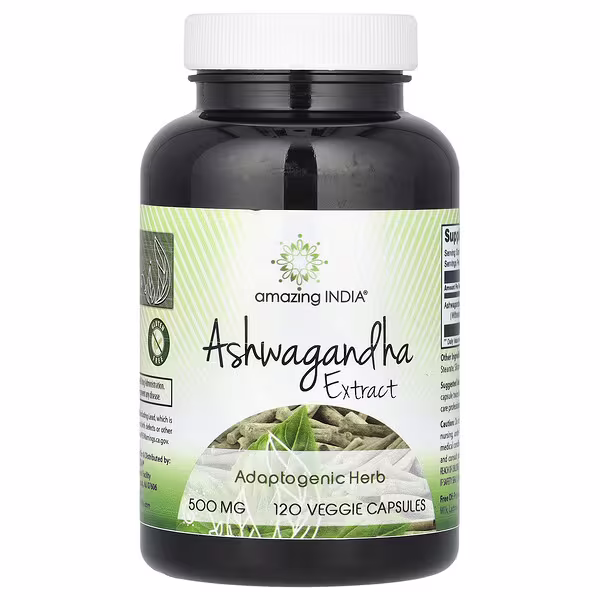 Amazing India, Ashwagandha Extract, 500 mg, 120 Veggie Capsules