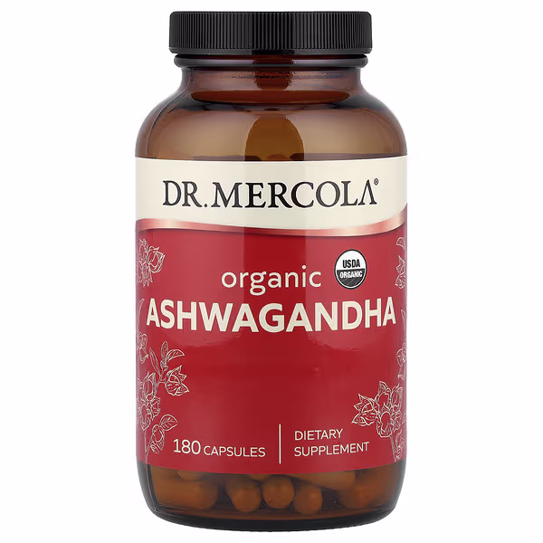 Dr. Mercola, Organic Ashwagandha, 180 Capsules (400 mg per Capsule)