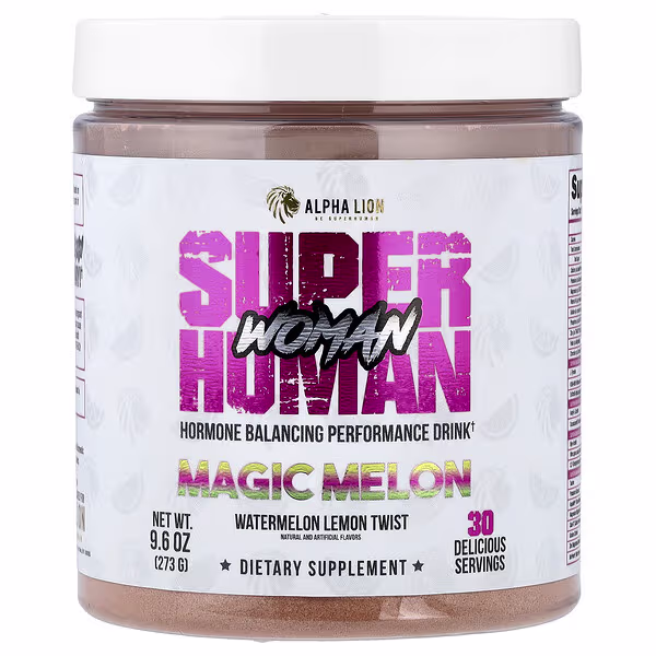ALPHA LION, SuperHuman Woman, Hormone Balancing Performance Drink, Magic Melon, Watermelon Lemon Twist, 9.6 oz (273 g)