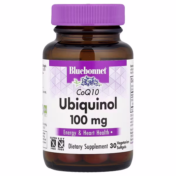 Bluebonnet Nutrition, CoQ10, Ubiquinol, 100 mg, 30 Vegetarian Softgels