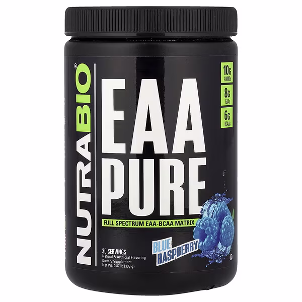 NutraBio, EAA Pure, Blue Raspberry, 0.87 lb (393 g)