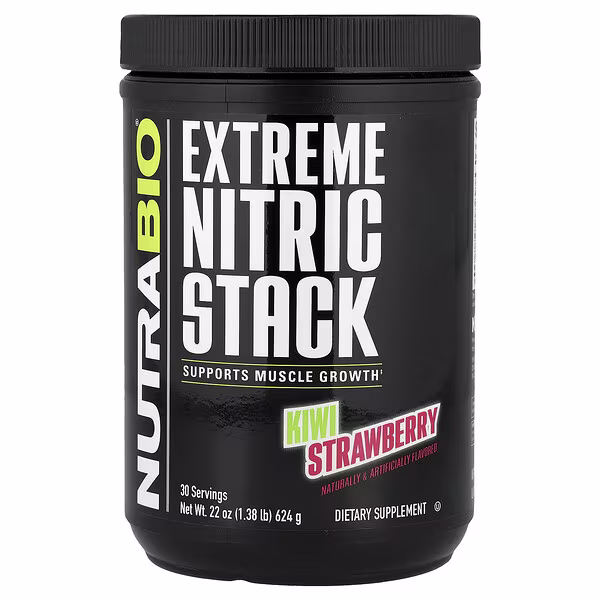 NutraBio, Extreme Nitric Stack, Kiwi Strawberry, 1.38 lb (624 g)