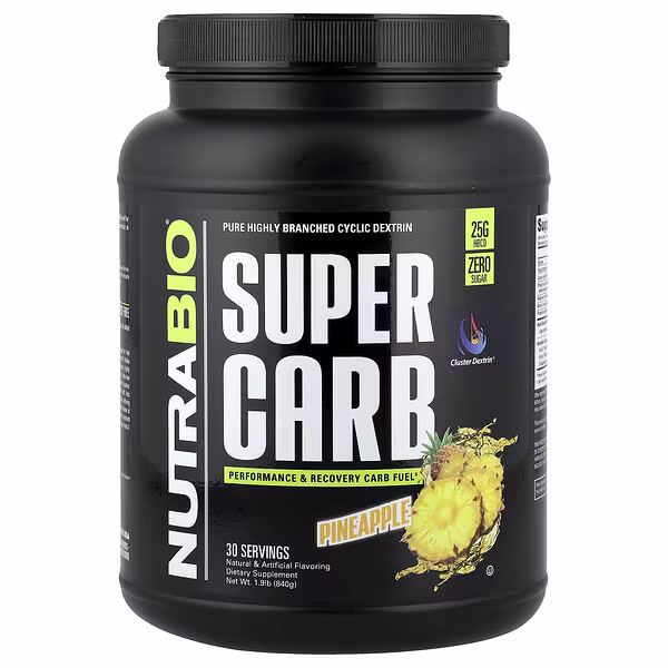 NutraBio, Super Carb, Pineapple, 1.9 lb (840 g)