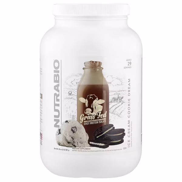 NutraBio, Grass Fed Whey Protein Isolate, Ice Cream Cookie Dream, 2 lb (907 g)